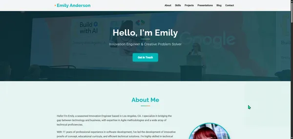Screenshot of HelloEmily.dev