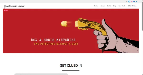 Screenshot of Sean Cameron — Author Site